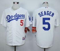 Los Angeles Dodgers -5 Corey Seager White Cool Base Stitched MLB Jersey Los Angeles Dodgers -5 Corey Seager White Cool Base Stitched MLB Jersey