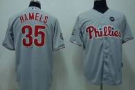 Philadelphia Phillies #35 Colbert Hamels Stitched Grey MLB Jersey