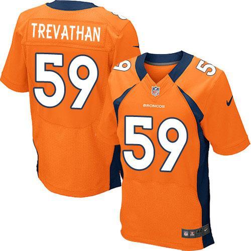 Nike Denver Broncos #59 Danny Trevathan Orange Team Color Men's Stitched NFL New Elite Jersey