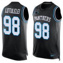 Nike Panthers -98 Star Lotulelei Black Team Color Stitched NFL Limited Tank Top Jersey Nike Panthers -98 Star Lotulelei Black Team Color Stitched NFL Limited Tank Top Jersey