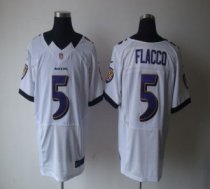 Nike Ravens -5 Joe Flacco White Stitched NFL Elite Jersey Nike Ravens -5 Joe Flacco White Stitched NFL Elite Jersey