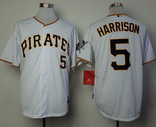 Pittsburgh Pirates #5 Josh Harrison White Cool Base Stitched MLB Jersey