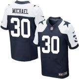 Nike Dallas Cowboys #30 Christine Michael Navy Blue Thanksgiving Throwback Men's Stitched NFL Elite