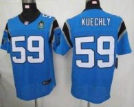 Nike Panthers -59 Luke Kuechly Blue Alternate With 20TH Season Patch Stitched Jersey