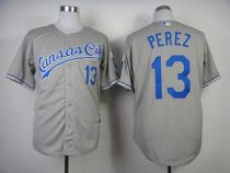 Kansas City Royals -13 Salvador Perez Grey Cool Base Stitched MLB Jersey Kansas City Royals -13 Salvador Perez Grey Cool Base Stitched MLB Jersey
