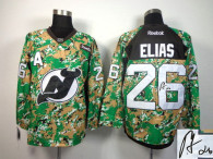 Autographed NHL New Jersey Devils -26 Patrik Elias Camo Veterans Day Practice Jersey