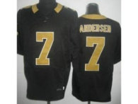 Nike New Orleans Saints 7 Morten Andersen Elite Black NFL Jersey