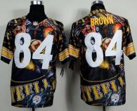 Nike Pittsburgh Steelers #84 Antonio Brown Team Color Men's Stitched NFL Elite Fanatical Version Jer