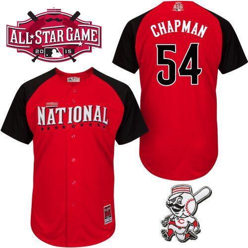 Cincinnati Reds -54 Aroldis Chapman Red 2015 All-Star National League Stitched MLB Jersey