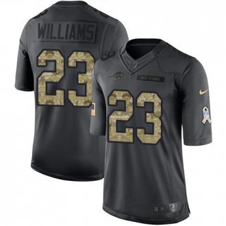 Buffalo Bills -23 Aaron Williams Nike Anthracite 2016 Salute to Service Jersey