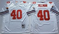 Mitchell And Ness Cardinals -40 Pat Tillman White Throwback Stitched NFL Jersey