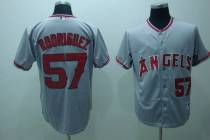 Los Angeles Angels of Anaheim -57 Francisco Rodriguez Stitched Grey MLB Jersey Los Angeles Angels of Anaheim -57 Francisco Rodriguez Stitched Grey MLB Jersey