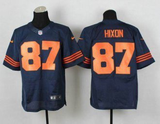 Chicago Bears -87 Domenik Hixon Navy Blue 1940s Throwback NFL Elite Jersey