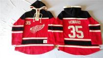 Detroit Red Wings -35 Jimmy Howard Red Sawyer Hooded Sweatshirt Stitched NHL Jersey Detroit Red Wings -35 Jimmy Howard Red Sawyer Hooded Sweatshirt Stitched NHL Jersey