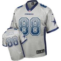 Nike Dallas Cowboys #88 Dez Bryant Grey Men's Stitched NFL Elite Drift Fashion Jersey