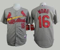 St  Louis Cardinals #16 Kolten Wong Grey Cool Base Stitched MLB Jersey