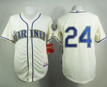 Seattle Mariners #24 Ken Griffey Cream Alternate Cool Base Stitched MLB Jersey Seattle Mariners #24 Ken Griffey Cream Alternate Cool Base Stitched MLB Jersey
