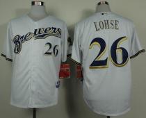 Milwaukee Brewers -26 Kyle Lohse White Cool Base Stitched MLB Jersey Milwaukee Brewers -26 Kyle Lohse White Cool Base Stitched MLB Jersey
