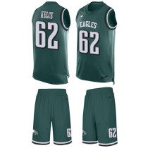 Eagles -62 Jason Kelce Midnight Green Team Color Stitched NFL Limited Tank Top Suit Jersey Eagles -62 Jason Kelce Midnight Green Team Color Stitched NFL Limited Tank Top Suit Jersey
