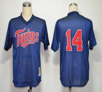 Mitchell And Ness 1991 Minnesota Twins -14 Kent Hrbek Navy Blue Stitched MLB Jersey Mitchell And Ness 1991 Minnesota Twins -14 Kent Hrbek Navy Blue Stitched MLB Jersey