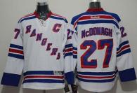 New York Rangers -27 Ryan McDonagh White Road Stitched NHL Jersey