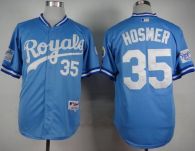 Kansas City Royals -35 Eric Hosmer Light Blue 1985 Turn Back The Clock Stitched MLB Jersey