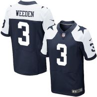 Nike Dallas Cowboys #3 Brandon Weeden Navy Blue Thanksgiving Throwback Men's Stitched NFL Elite Jers