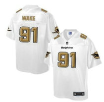 Nike Miami Dolphins -91 Cameron Wake White NFL Pro Line Fashion Game Jersey Nike Miami Dolphins -91 Cameron Wake White NFL Pro Line Fashion Game Jersey