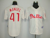 Philadelphia Phillies #41 Charley Manuel White With Red Strip Stitched MLB Jersey Philadelphia Phillies #41 Charley Manuel White With Red Strip Stitched MLB Jersey