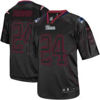Nike New England Patriots -24 Darrelle Revis Lights Out Black Mens Stitched NFL Elite Jersey