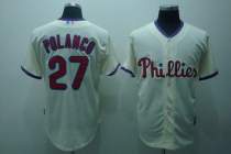 Philadelphia Phillies #27 Placido Polanco Stitched Cream MLB Jersey Philadelphia Phillies #27 Placido Polanco Stitched Cream MLB Jersey