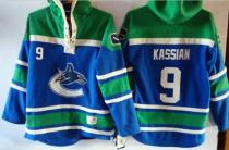 Vancouver Canucks -9 Zack Kassian Blue Sawyer Hooded Sweatshirt Stitched NHL Jersey