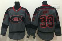 Montreal Canadiens -33 Patrick Roy Charcoal Cross Check Fashion Stitched NHL Jersey Montreal Canadiens -33 Patrick Roy Charcoal Cross Check Fashion Stitched NHL Jersey