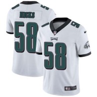 Nike Eagles -58 Jordan Hicks White Stitched NFL Vapor Untouchable Limited Jersey