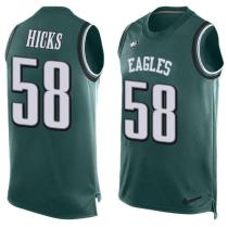 Nike Eagles -58 Jordan Hicks Midnight Green Team Color Stitched NFL Limited Tank Top Jersey Nike Eagles -58 Jordan Hicks Midnight Green Team Color Stitched NFL Limited Tank Top Jersey