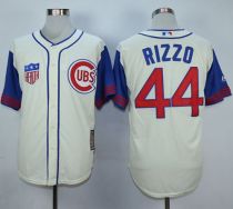 Chicago Cubs -44 Anthony Rizzo Cream Blue 1942 Turn Back The Clock Stitched MLB Jersey Chicago Cubs -44 Anthony Rizzo Cream Blue 1942 Turn Back The Clock Stitched MLB Jersey