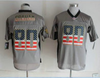 2014 New Nike New Orleans Saints 80 Graham USA Flag Fashion Grey Shadow Elite Jerseys