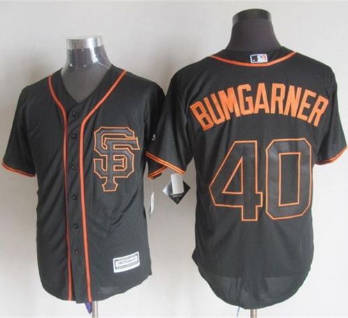 San Francisco Giants #40 Madison Bumgarner Black Alternate New Cool Base Stitched MLB Jersey