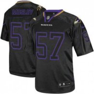Baltimore Ravens -57 CJ Mosley Lights Out Black NFL Elite Jersey