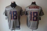 Nike Denver Broncos #18 Peyton Manning Grey Shadow Men's Stitched NFL Elite Jersey
