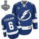 Tampa Bay Lightning -6 Anton Stralman Blue 2015 Stanley Cup Stitched NHL Jersey