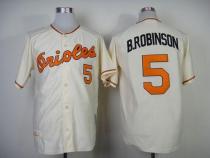 Mitchell And Ness 1970 Baltimore Orioles #5 Brooks Robinson Cream Throwback Stitched MLB Jersey Mitchell And Ness 1970 Baltimore Orioles #5 Brooks Robinson Cream Throwback Stitched MLB Jersey