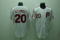 Mitchell and Ness Philadelphia Phillies #20 Mike Schmidt Stitched White Red Strip Throwback MLB Jers Mitchell and Ness Philadelphia Phillies #20 Mike Schmidt Stitched White Red Strip Throwback MLB Jers