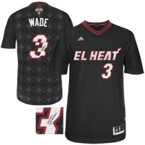 Autographed NBA Miami Heat -3 Dwyane Wade Black Swingman Stitched Black Jersey Autographed NBA Miami Heat -3 Dwyane Wade Black Swingman Stitched Black Jersey