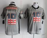 Nike Denver Broncos #18 Peyton Manning Grey Men's Stitched NFL Elite USA Flag Fashion Jersey