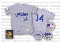 Mitchell and Ness Chicago Cubs -14 Ernie Banks Stitched Grey Throwback MLB Jersey Mitchell and Ness Chicago Cubs -14 Ernie Banks Stitched Grey Throwback MLB Jersey