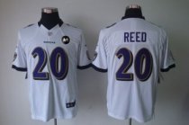 Nike Ravens -20 Ed Reed White With Art Patch Stitched NFL Limited Jersey Nike Ravens -20 Ed Reed White With Art Patch Stitched NFL Limited Jersey
