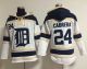 Detroit Tigers #24 Miguel Cabrera White Sawyer Hooded Sweatshirt MLB Hoodie