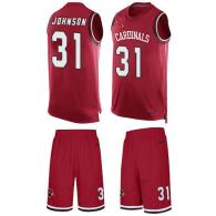 Cardinals -31 David Johnson Red Team Color Stitched NFL Limited Tank Top Suit Jersey