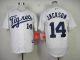 Detroit Tigers #14 Austin Jackson White  Los Tigres Stitched MLB Jersey
